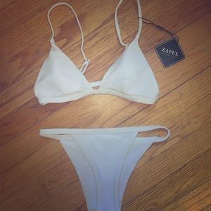 Zaful Low Waisted Spaghetti Strap Bikini Set